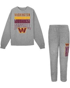 Outerstuff Toddler 2-piece Washington Commanders Crewneck Sweatshirt And Pants Set - Gray