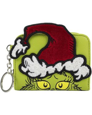 The Grinch Grinch 3d Face Zip Around Wallet - Green