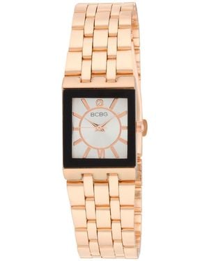 BCBGMAXAZRIA Quartz Rectangle Stainless Steel Watch 22mm - Natural