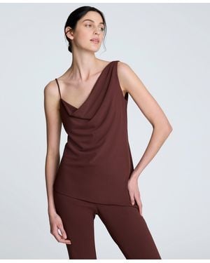 Kenneth Cole Asymmetric Sleeveless Top - Red