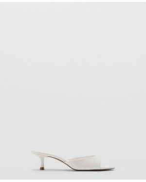 Mango Strap Kitten-heel Sandals - White