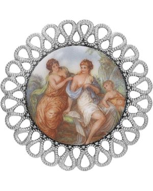 2028 Retro Art Brooch - Multicolor