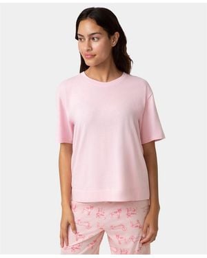 Hue Short-sleeve Candied Boxy Sleep T-shirt - Pink