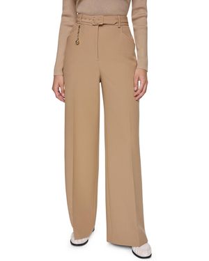 Sonia Rykiel High-waisted Wide-leg Belted Pants - Natural