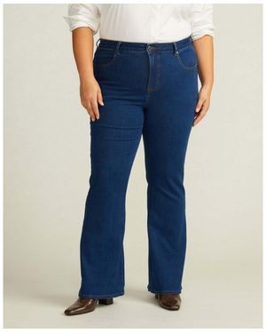 UNIVERSAL STANDARD Farrah High Rise Flared Jeans - Blue