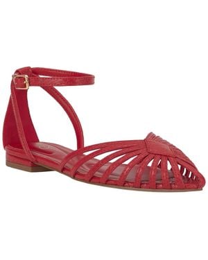 Jessica Simpson Eulean Huarache Pointed Toe Flat Sandals - Red