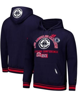 Pro Standard La Clippers Area Code Pullover Hoodie - Blue