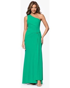 Xscape One-shoulder Maxi Dress - Green