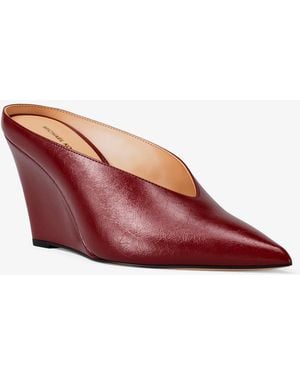 Michael Kors Michael Xandra Slip-on Wedge Pumps - Red