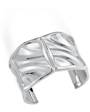 Retro Chic Tidal Glow Cuff - White