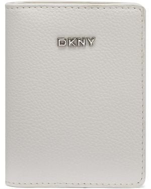 DKNY Boxed Lilah Snap Closure Mini Bifold Card Case - Gray