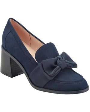 Bandolino Korrar Bow Stacked Block Heel Loafers - Blue
