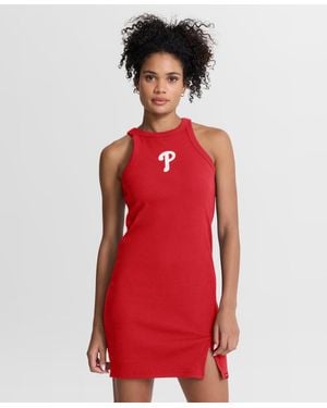 Fanatics Philadelphia Phillies Tri-blend Ribbed Sleeveless Dress - Red