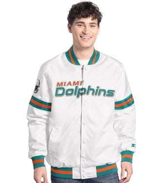 Starter Miami Dolphins Scout Varsity Full-snap Jacket - White