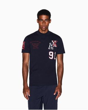 ARMANI EXCHANGE | Multi Bdge Logo T-shirt - Blue
