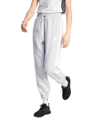 adidas Essentials 3-stripes Pull On Fleece Loose Pants - Multicolor
