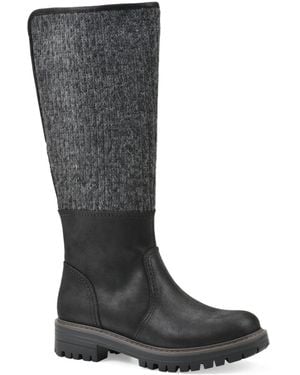 White Mountain Mavis Round Toe Tall Boots - Black