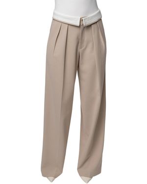 JLUXLABEL Command High-waisted Wide-leg Pleated Trouser - Natural