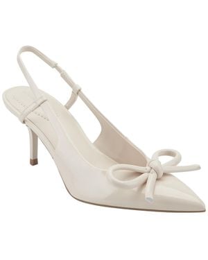 Bandolino Margla Bow Pointed Toe Slingback Pumps - White