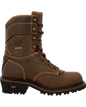 Georgia Boot Amp Lt Logger Composite Toe Insulated Waterproof Work Boot - Brown