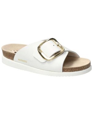 Mephisto Leather Cork Slide - Metallic