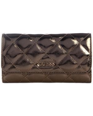 Guess Tinsley Quilted Slim Clutch - Brown