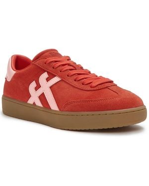Fitflop Dash T-toe Suede Lace-up Sneakers - Red