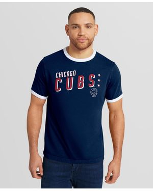 Darius Rucker Collection By Fanatics Chicago Cubs Americana Washed Ringer T-shirt - Blue