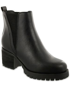 MIA Jody Lug Sole Wide-width Chelsea Booties - Black