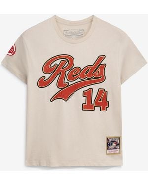 Mitchell & Ness Pete Rose Cincinnati Reds Cooperstown Throwback T-shirt - White