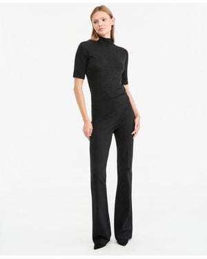 Kobi Halperin Meghan High-waisted Flared Pull-on Pants - Black