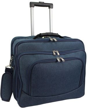 World Traveler 17-inch Rolling Laptop Case - Blue
