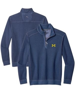 Tommy Bahama Michigan Wolverines Montego Bay Half-zip Jacket - Blue