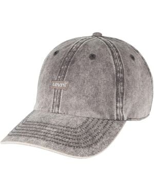 Levi's Snow Washed Batwing Logo Baseball Hat - Gray