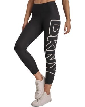 DKNY Sport High-rise Logo Graphic 7/8 leggings - Black
