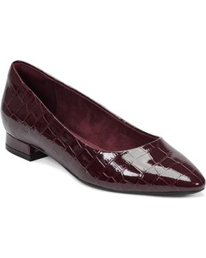 Rockport Tessa Total Motion Pointy Toe Dress Flats - Red