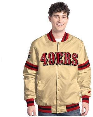 Starter San Francisco 49ers Scout Full-snap Varsity Jacket - Metallic