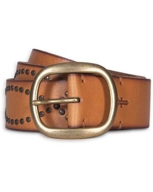 Frye 38mm Heritage Stud Belt - Brown