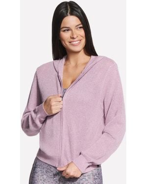 Skechers Go Walk Shine Full-zip Sweater - Pink