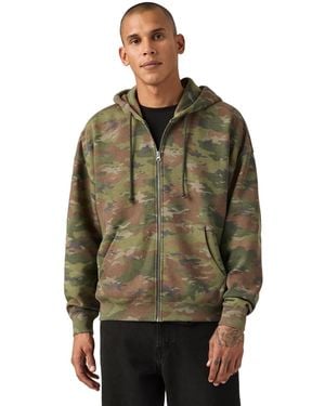 Levi's Relaxed-fit Cropped Full-zip Hoodie - Green