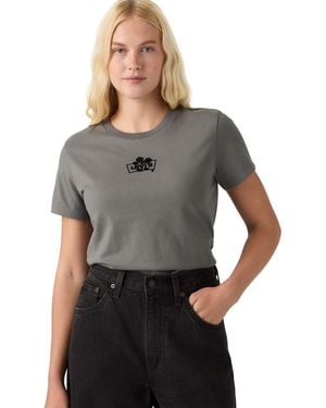 Levi's The Perfect Crewneck Cotton T-shirt - Gray