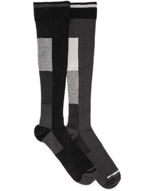 Muk Luks Ruff N Tuff Work Wear Tall Cotton Blend Compression Socks - Black