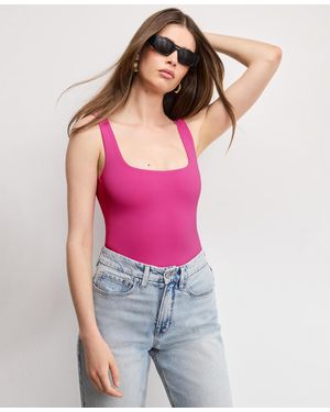 GOOD AMERICAN Scuba Modern Tank Bodysuit - Pink
