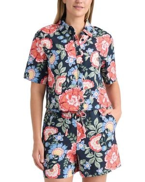 Ellen Tracy Camp Shirt - Blue