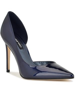 Nine West Folowe Stiletto Pointy Toe Dress Pumps - Blue