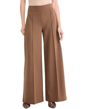 10 Crosby Derek Lam Tempest High-waisted Wide-leg Knit Pants - Brown