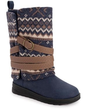 Muk Luks Natalie Nikki Boots - Blue