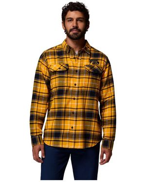 Columbia Iowa Hawkeyes Flare Gun Omni-wick Flannel Long Sleeve Button-up Shirt - Metallic