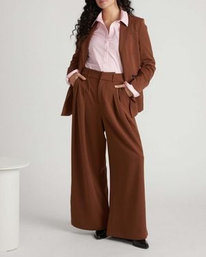 UNIVERSAL STANDARD Plus Size All Day Palais Wide Leg Pants - Brown