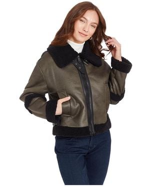 Frye Chloe Faux Shearling Coat - Black
